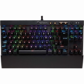 Corsair K65 RGB RAPIDFIRE Compact Mechanical Keyboard (CHERRY MX SPEED RGB, Aircraft-Grade Anodised Brushed Aluminium, 10 Keyless Design, Vibrant Multi-Colour LED Backlighting) QWERTY, Black desktop computers, gaming desktop pc, all in one desktop deals