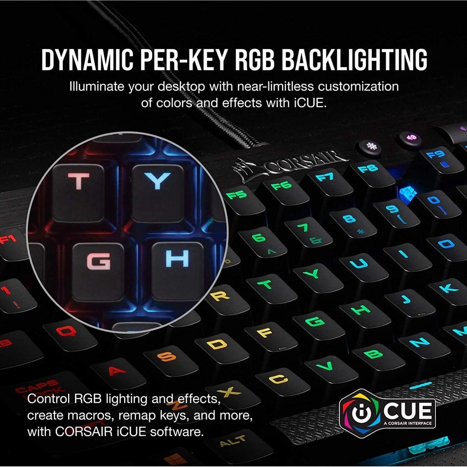 Corsair K65 RGB RAPIDFIRE Compact Mechanical Keyboard (CHERRY MX SPEED RGB, Aircraft-Grade Anodised Brushed Aluminium, 10 Keyless Design, Vibrant Multi-Colour LED Backlighting) QWERTY, Black