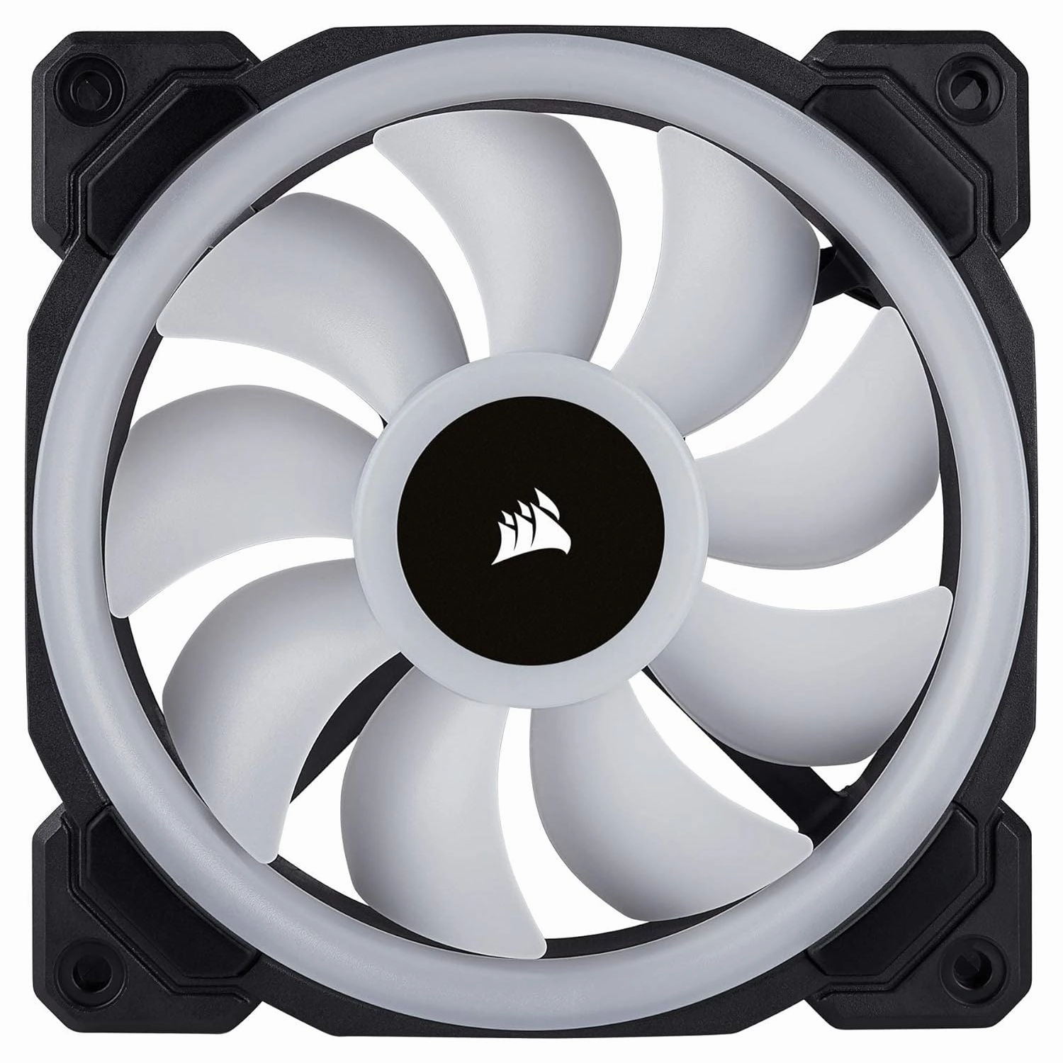 Corsair LL120 RGB 120mm Dual Light Loop PWM RGB Fan C Single Fan, Black