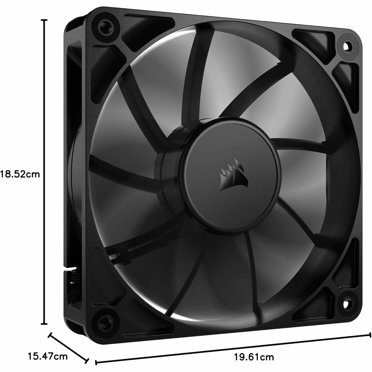Corsair RS120 120mm PWM Fan C Daisy-Chain Connection, Low Noise, Magnetic Dome Bearing C Single Pack, Black