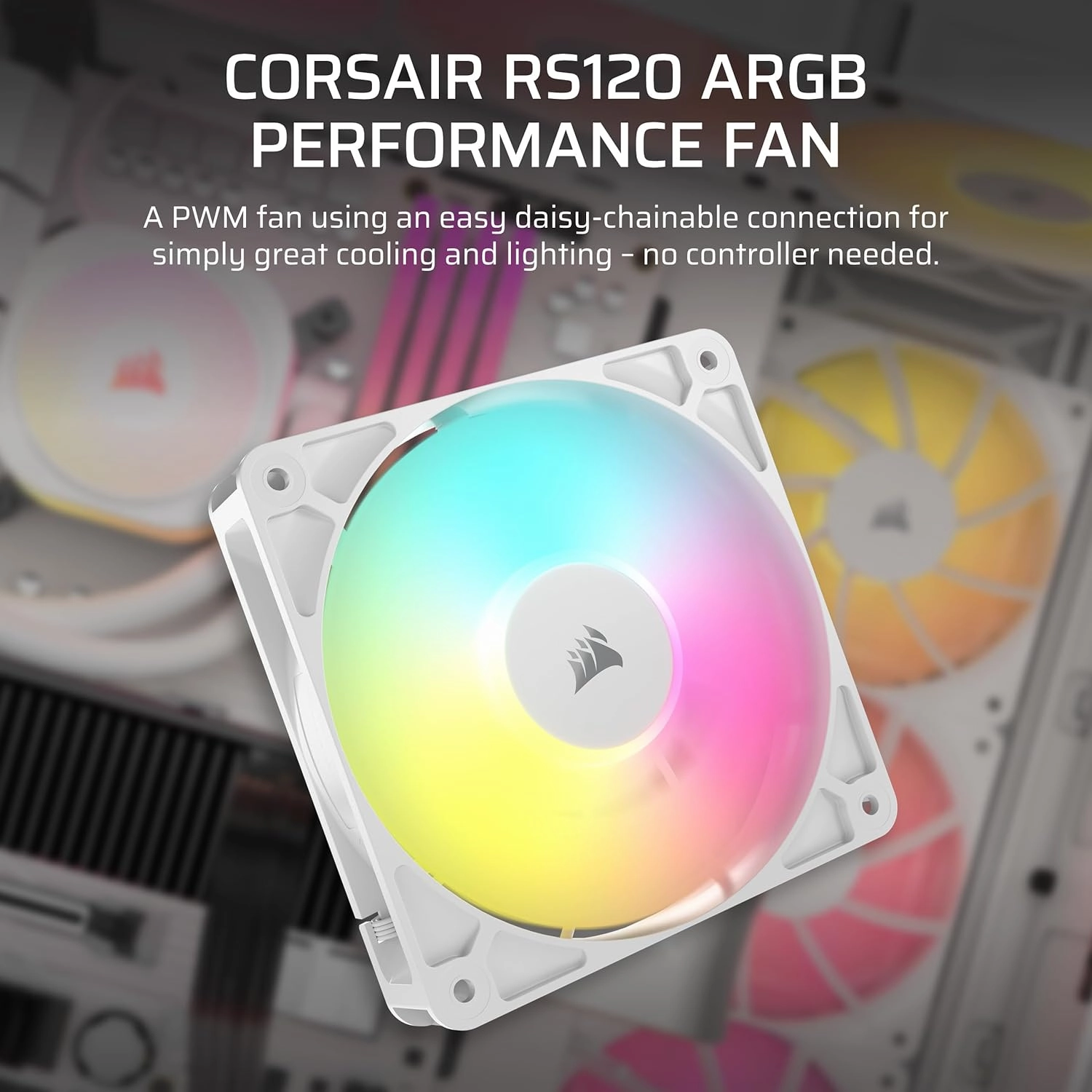 Corsair RS120 ARGB 120mm PWM Fan C White