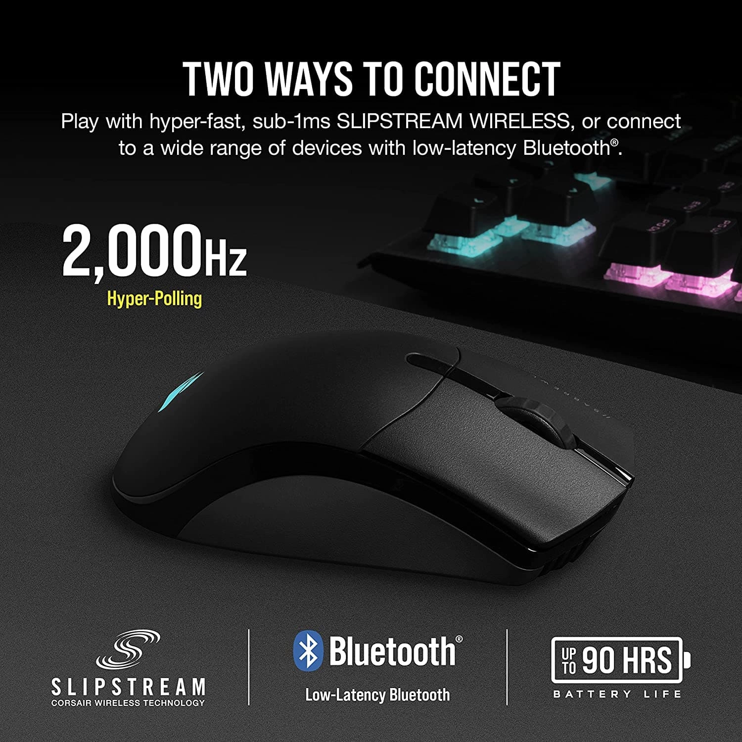 Corsair SABRE RGB PRO WIRELESS CHAMPION SERIES - Black