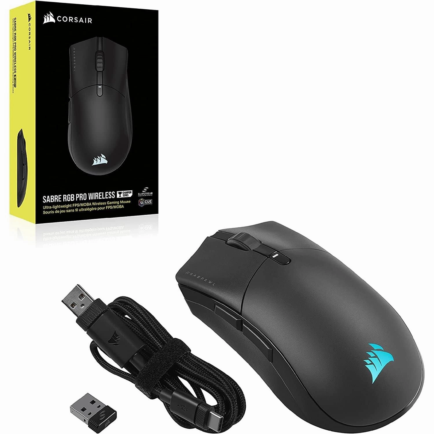 Corsair SABRE RGB PRO WIRELESS CHAMPION SERIES - Black