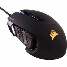 Corsair Scimitar RGB Elite, MOBA/MMO Gaming Mouse, Black, Backlit RGB LED, 18000 DPI, Optical computing devices, pc accessories, cheap computer online