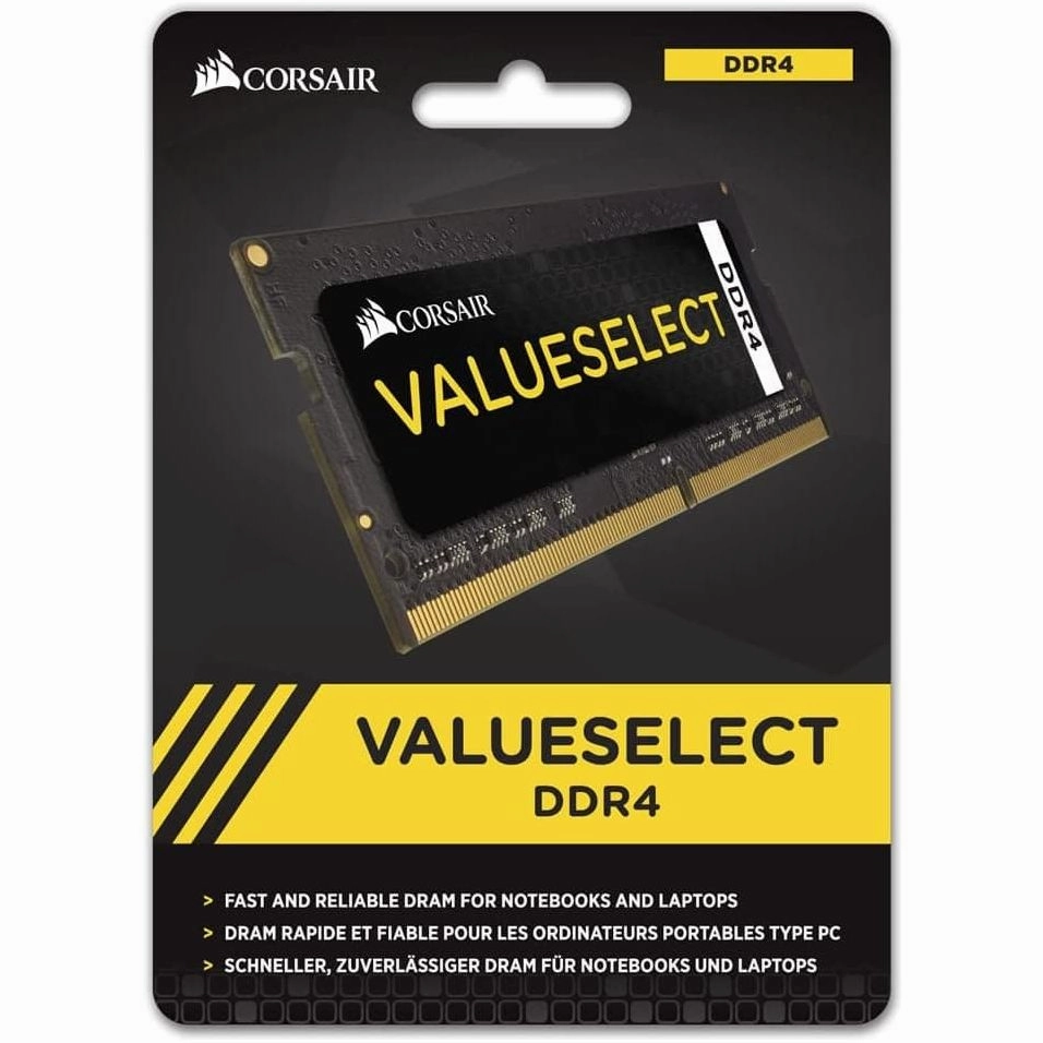 Corsair Value Select SODIMM 16GB (2x8GB) DDR4 2133MHz C15 Memory for Laptop/Notebooks - Black