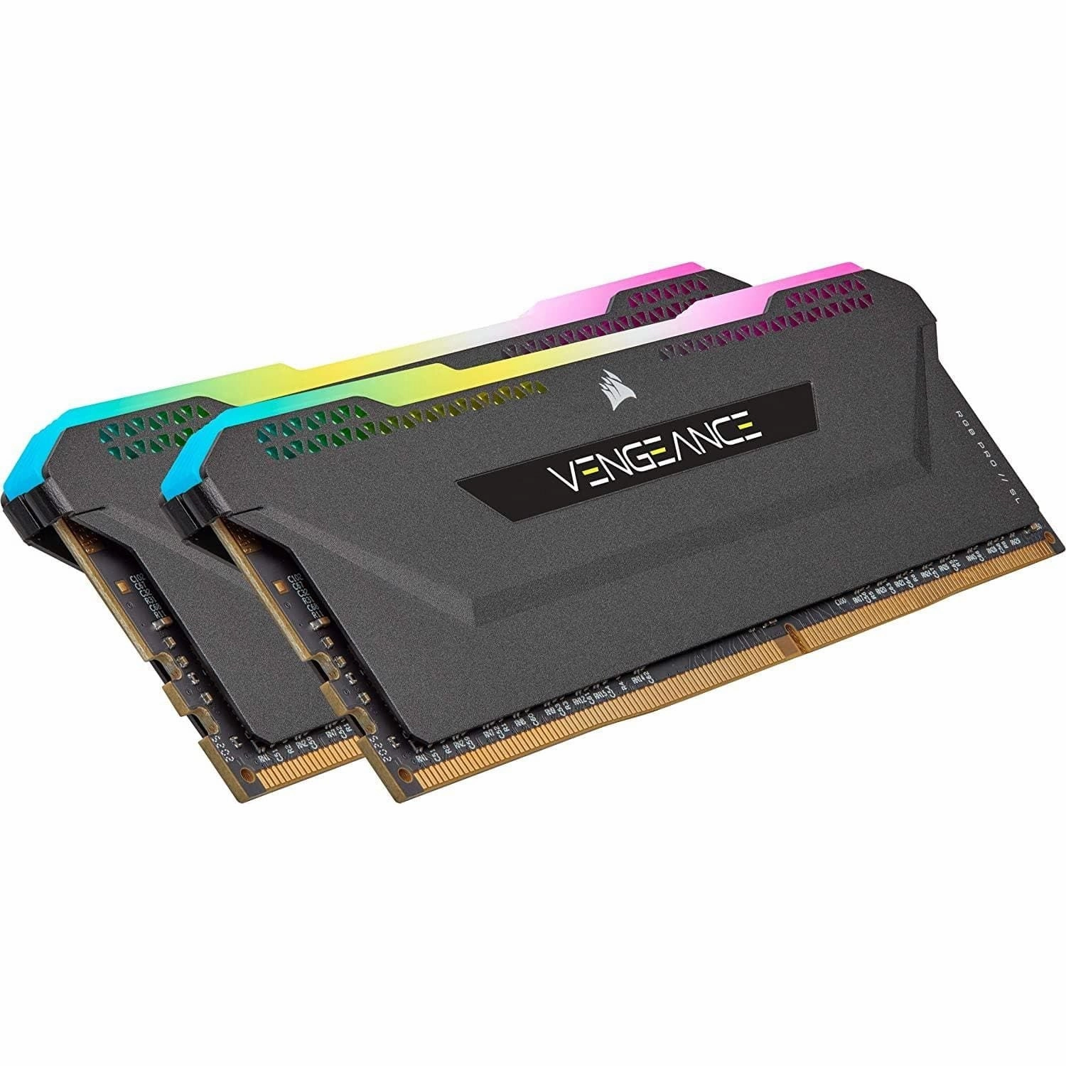 Corsair Vengeance RGB PRO SL 16 GB (2x8 GB) DDR4 3600 MHz C18, Illuminated Desktop Memory Kit (10 Individually Addressable RGB LEDs, Optimised for Bandwidth and Response Times), Black