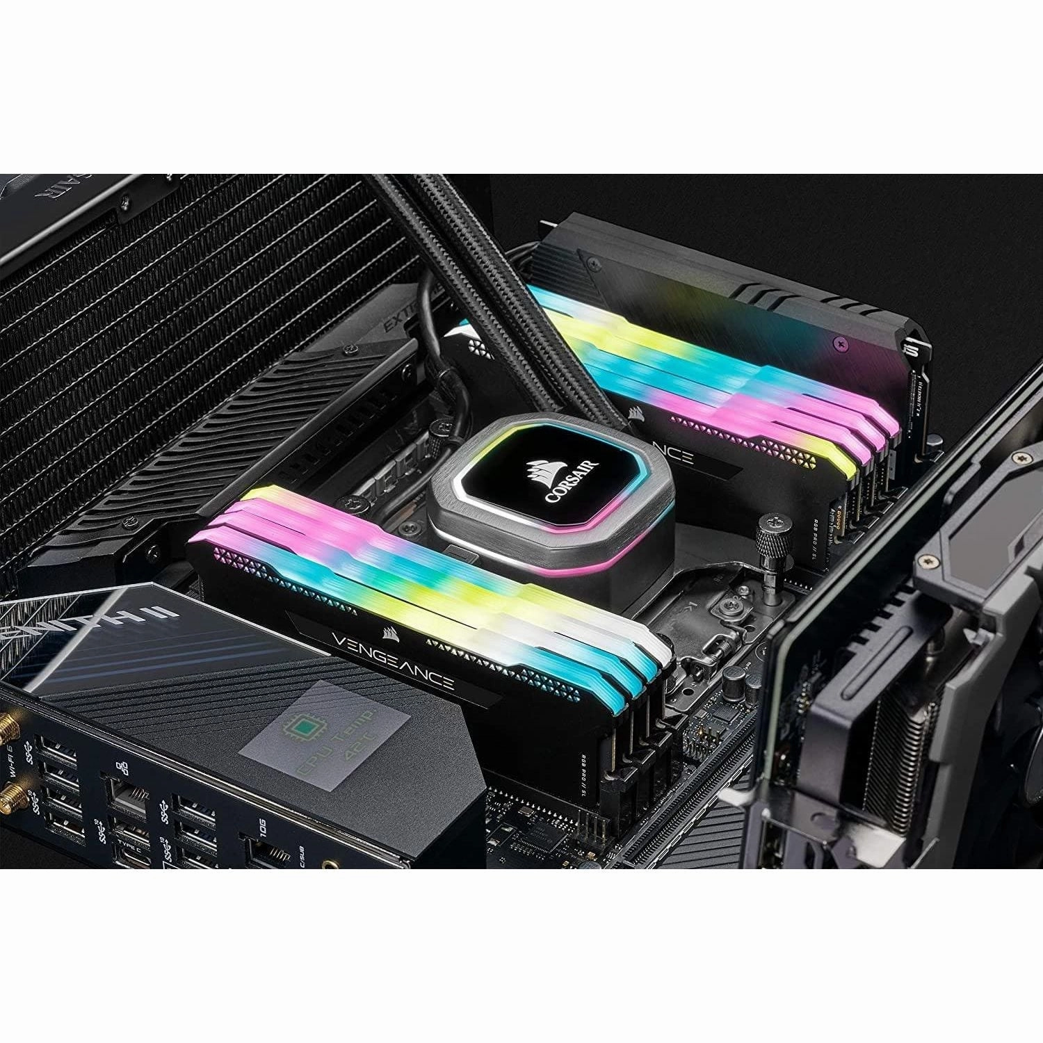 Corsair Vengeance RGB PRO SL 16 GB (2x8 GB) DDR4 3600 MHz C18, Illuminated Desktop Memory Kit (10 Individually Addressable RGB LEDs, Optimised for Bandwidth and Response Times), Black