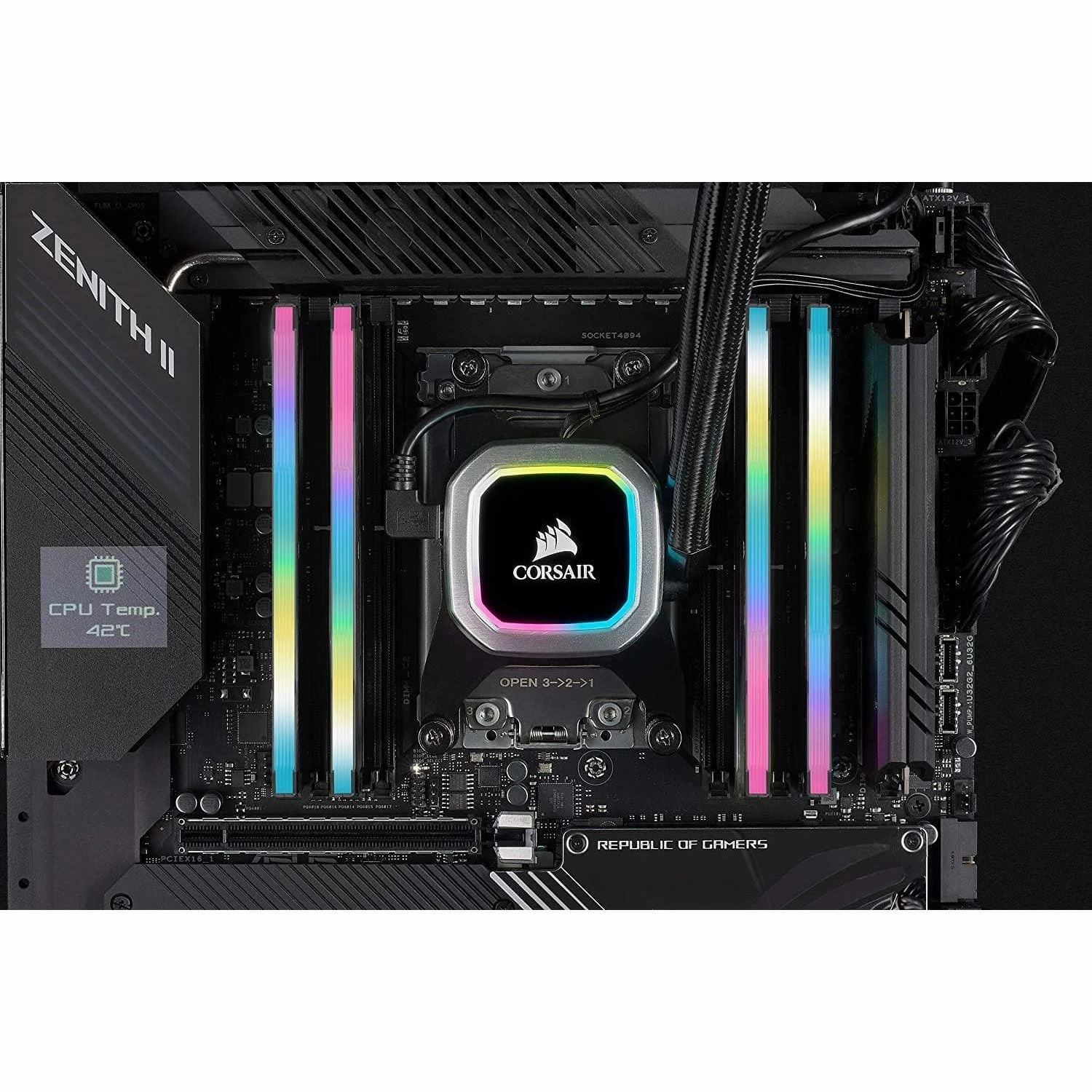 Corsair Vengeance RGB PRO SL 16 GB (2x8 GB) DDR4 3600 MHz C18, Illuminated Desktop Memory Kit (10 Individually Addressable RGB LEDs, Optimised for Bandwidth and Response Times), Black