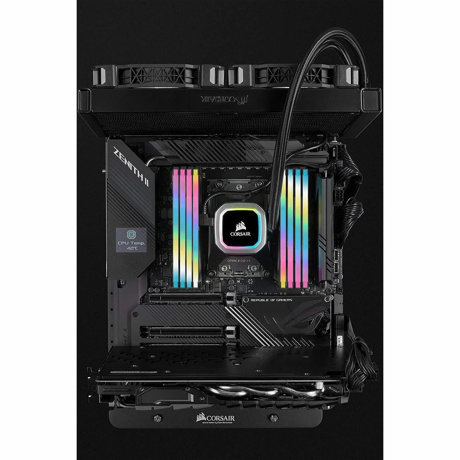 Corsair Vengeance RGB PRO SL 16 GB (2x8 GB) DDR4 3600 MHz C18, Illuminated Desktop Memory Kit (10 Individually Addressable RGB LEDs, Optimised for Bandwidth and Response Times), Black