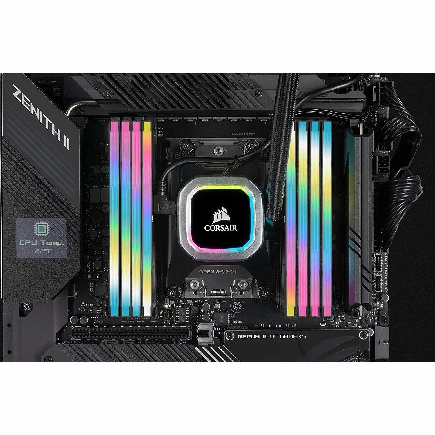 Corsair Vengeance RGB PRO SL 16 GB (2x8 GB) DDR4 3600 MHz C18, Illuminated Desktop Memory Kit (10 Individually Addressable RGB LEDs, Optimised for Bandwidth and Response Times), Black