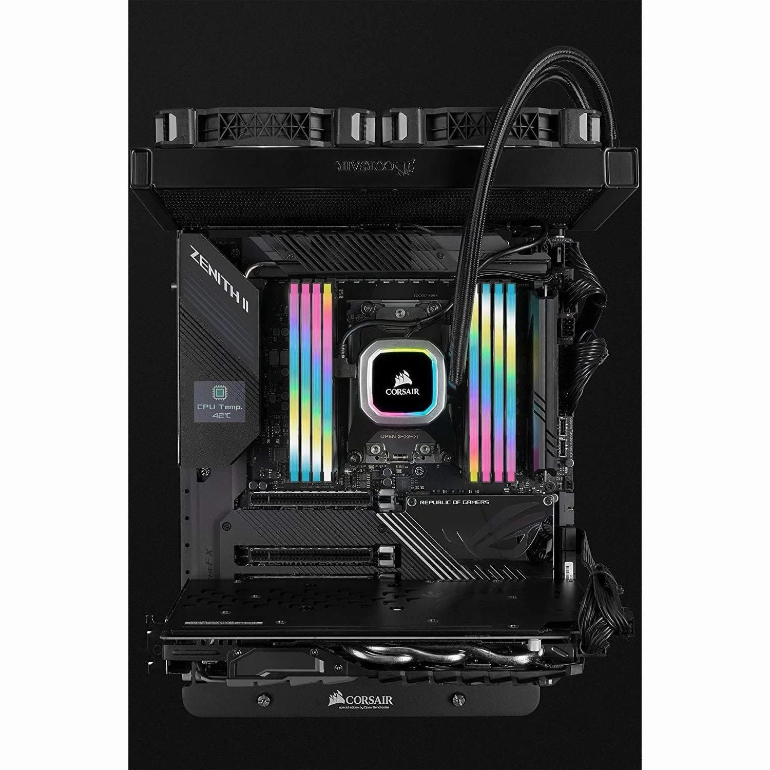 Corsair Vengeance RGB PRO SL 16 GB (2x8 GB) DDR4 3600 MHz C18, Illuminated Desktop Memory Kit (10 Individually Addressable RGB LEDs, Optimised for Bandwidth and Response Times), Black
