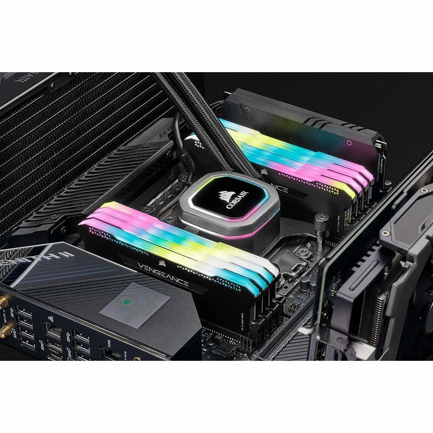 Corsair Vengeance RGB PRO SL 16 GB (2x8 GB) DDR4 3600 MHz C18, Illuminated Desktop Memory Kit (10 Individually Addressable RGB LEDs, Optimised for Bandwidth and Response Times), Black