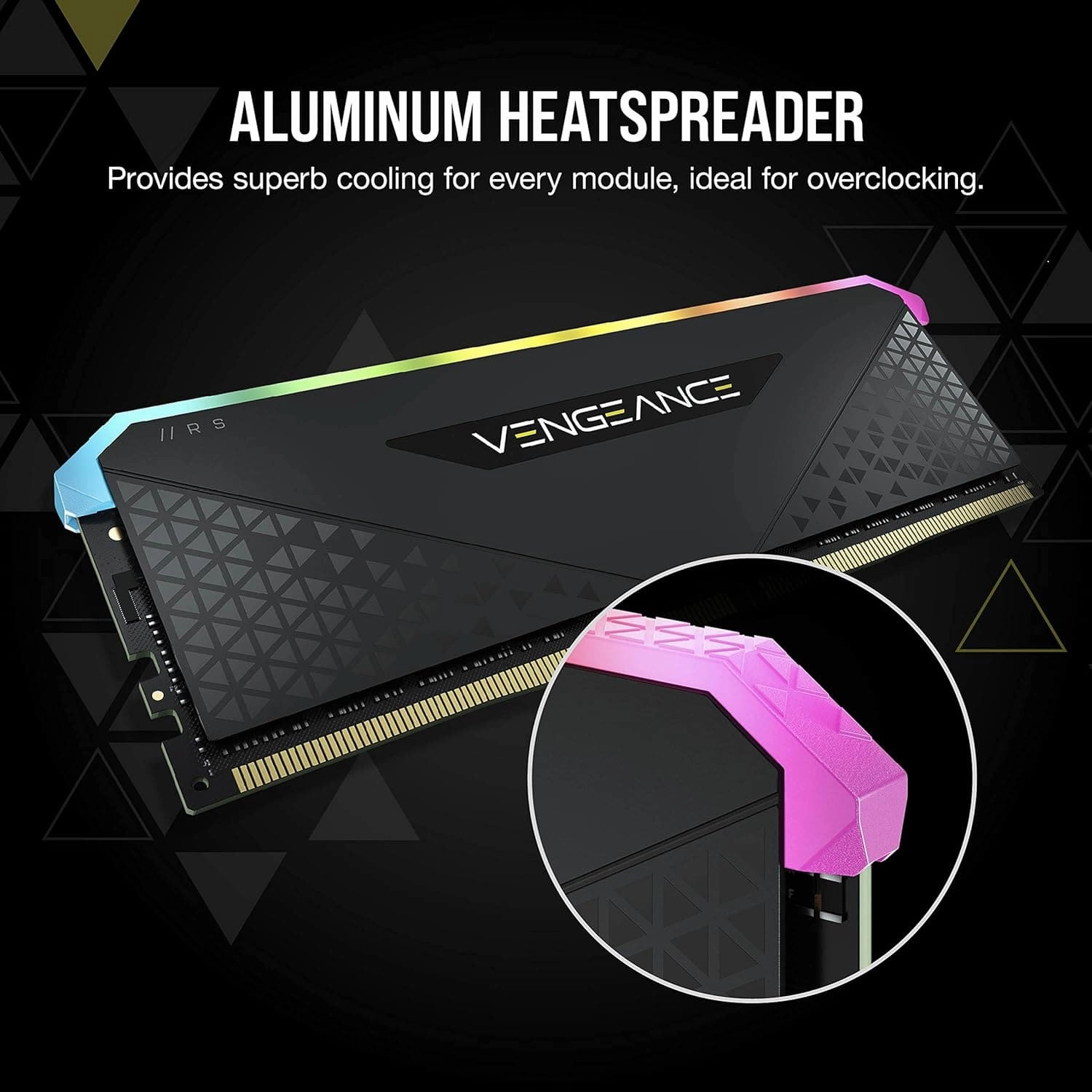 Corsair VENGEANCE RGB RS DDR4 RAM 8GB (1x8GB) 3200MHz CL16 Intel XMP 2.0 AMD Ryzen iCUE Compatible Computer Memory - Black (CMG8GX4M1E3200C16)