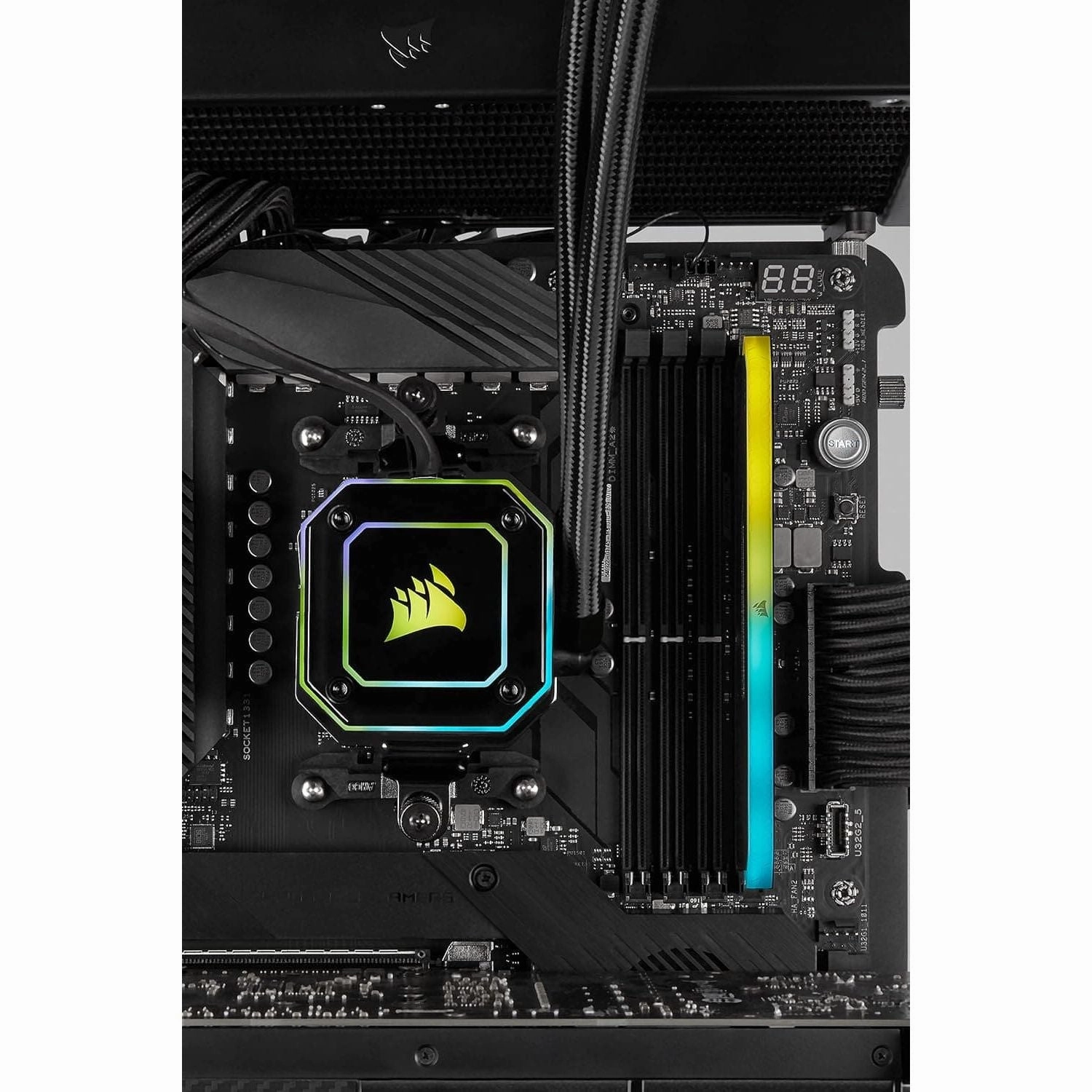 Corsair VENGEANCE RGB RS DDR4 RAM 8GB (1x8GB) 3200MHz CL16 Intel XMP 2.0 AMD Ryzen iCUE Compatible Computer Memory - Black (CMG8GX4M1E3200C16)