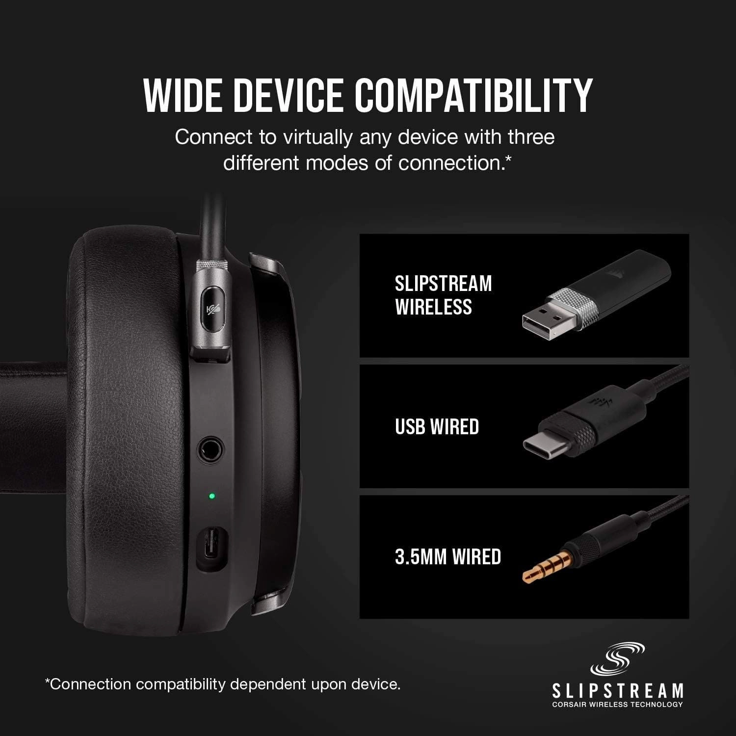 CORSAIR Virtuoso RGB Wireless 7.1 Gaming Headset - Black