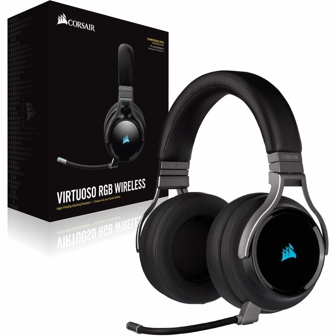 CORSAIR Virtuoso RGB Wireless 7.1 Gaming Headset - Black