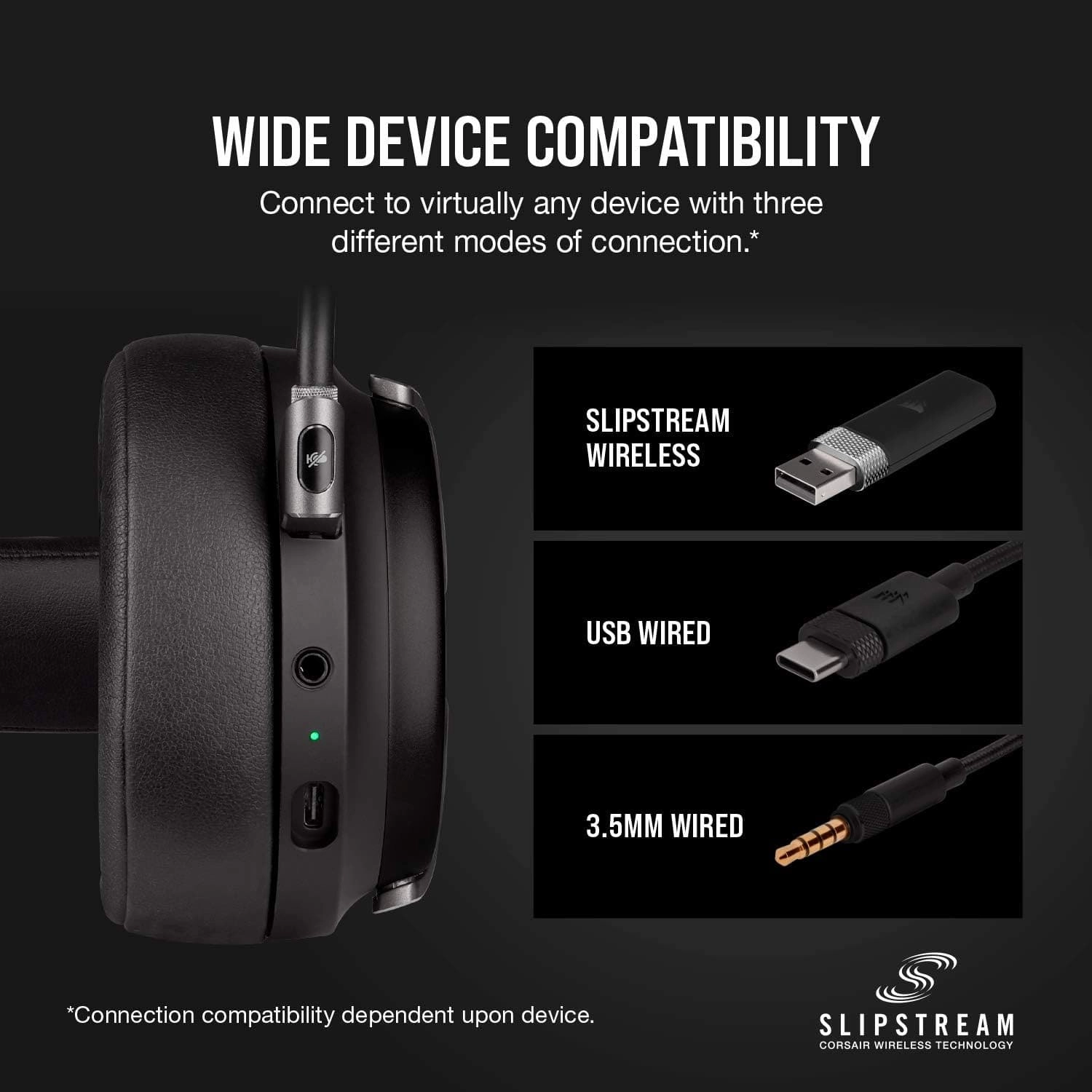 CORSAIR Virtuoso RGB Wireless 7.1 Gaming Headset - Black