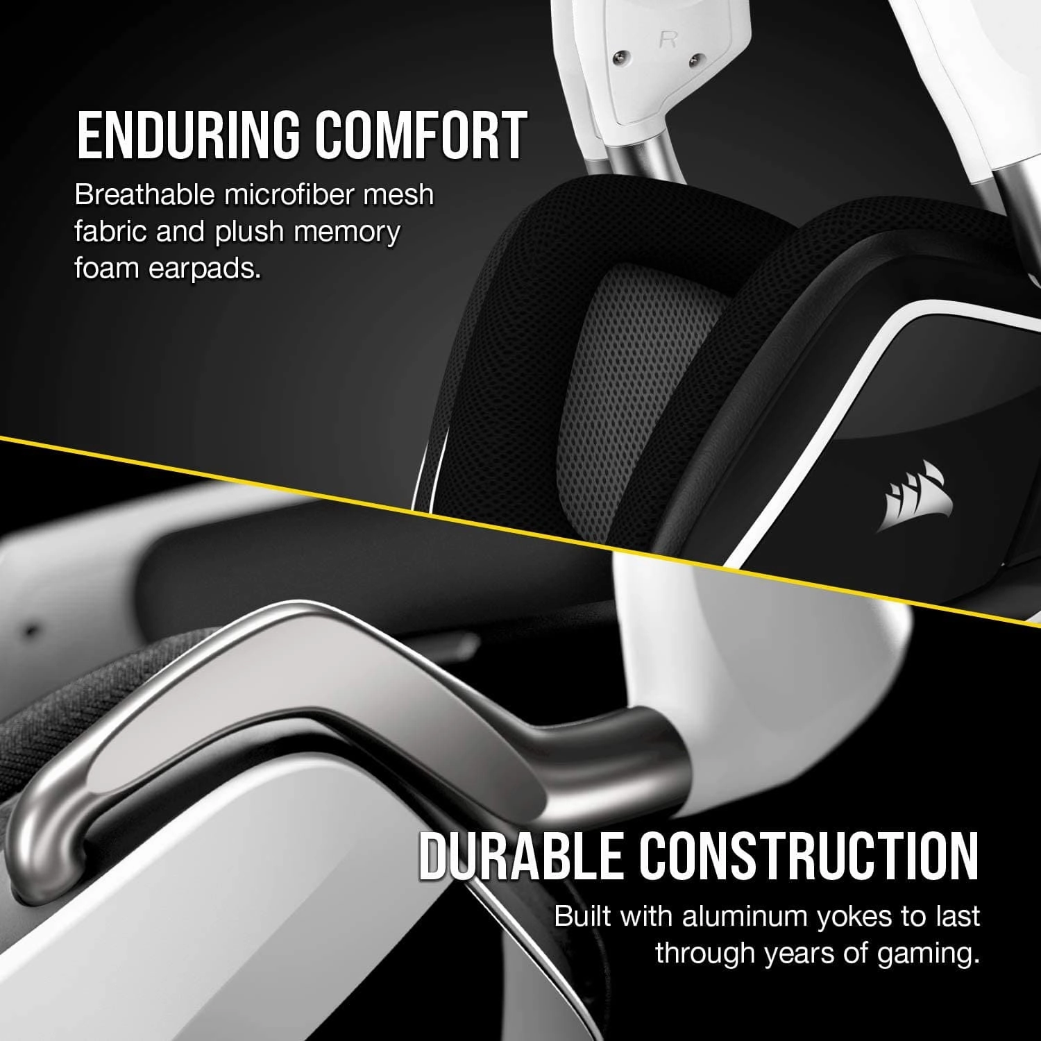 Corsair VOID ELITE RGB Gaming Headset (7.1 Surround Sound) - White