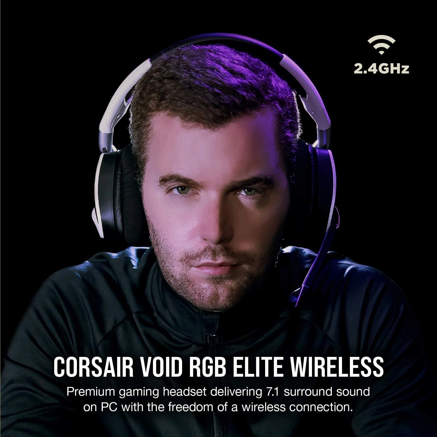 Corsair VOID ELITE RGB Gaming Headset (7.1 Surround Sound) - White