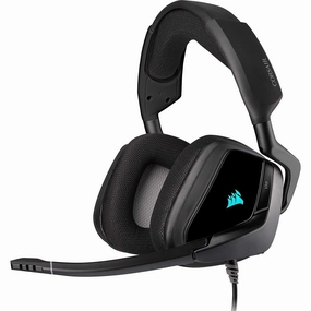 Corsair VOID ELITE RGB Stereo/7.1 Carbon Wired USB Gaming Headset bluetooth headphones, cheap wireless headphones, headphones with mic