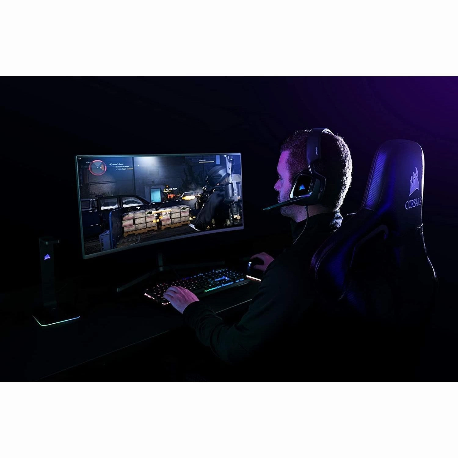 Corsair VOID ELITE RGB Stereo/7.1 Carbon Wired USB Gaming Headset