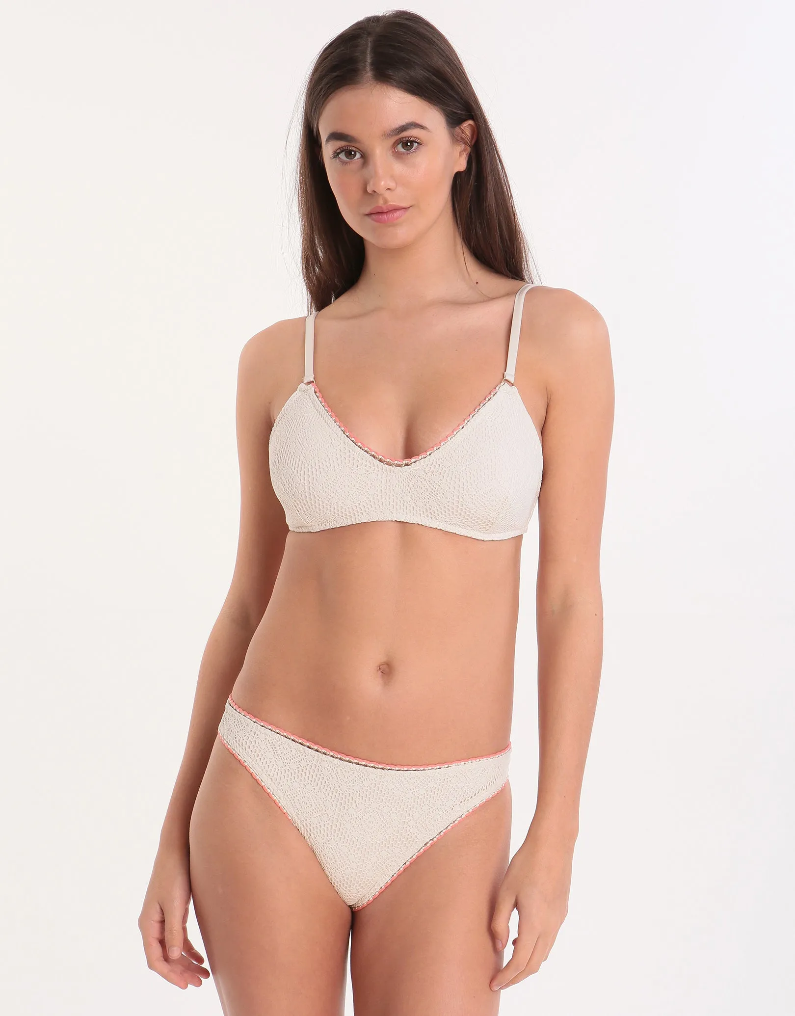Couture Crochet Breeda Hipster Bikini Bottom -Ecru