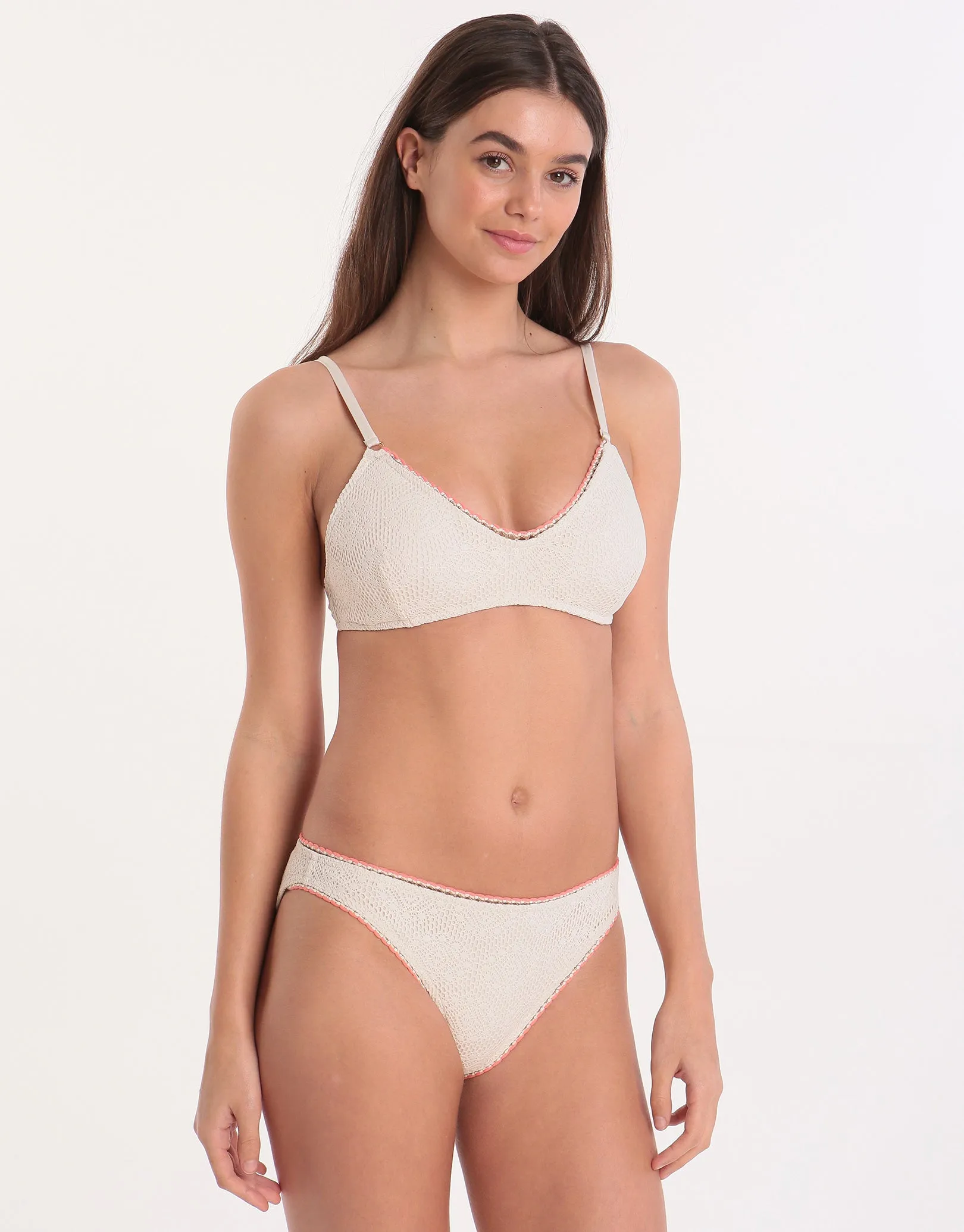 Couture Crochet Breeda Hipster Bikini Bottom -Ecru