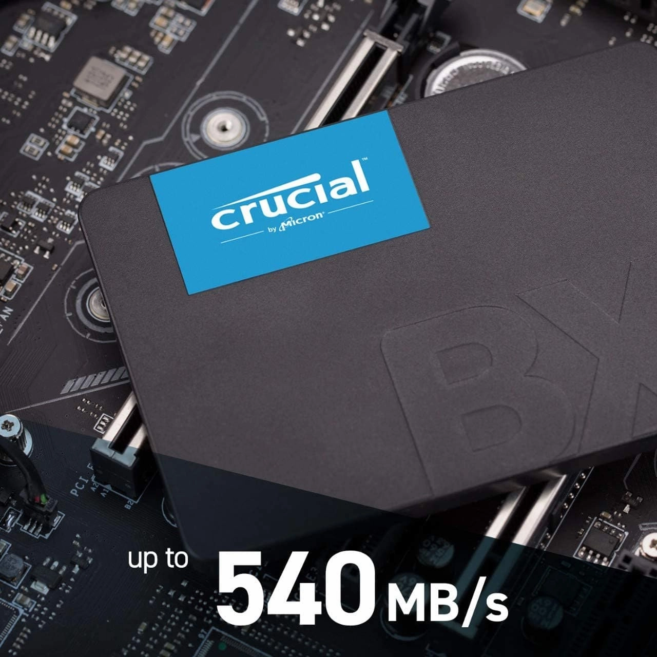 Crucial BX500 SATA SSD 480GB, 2.5" Internal SSD, Up to 540MB/s, Laptop and Desktop (PC) Compatible, 3D NAND, Dynamic Write Acceleration, Solid State Drive - CT480BX500SSD1