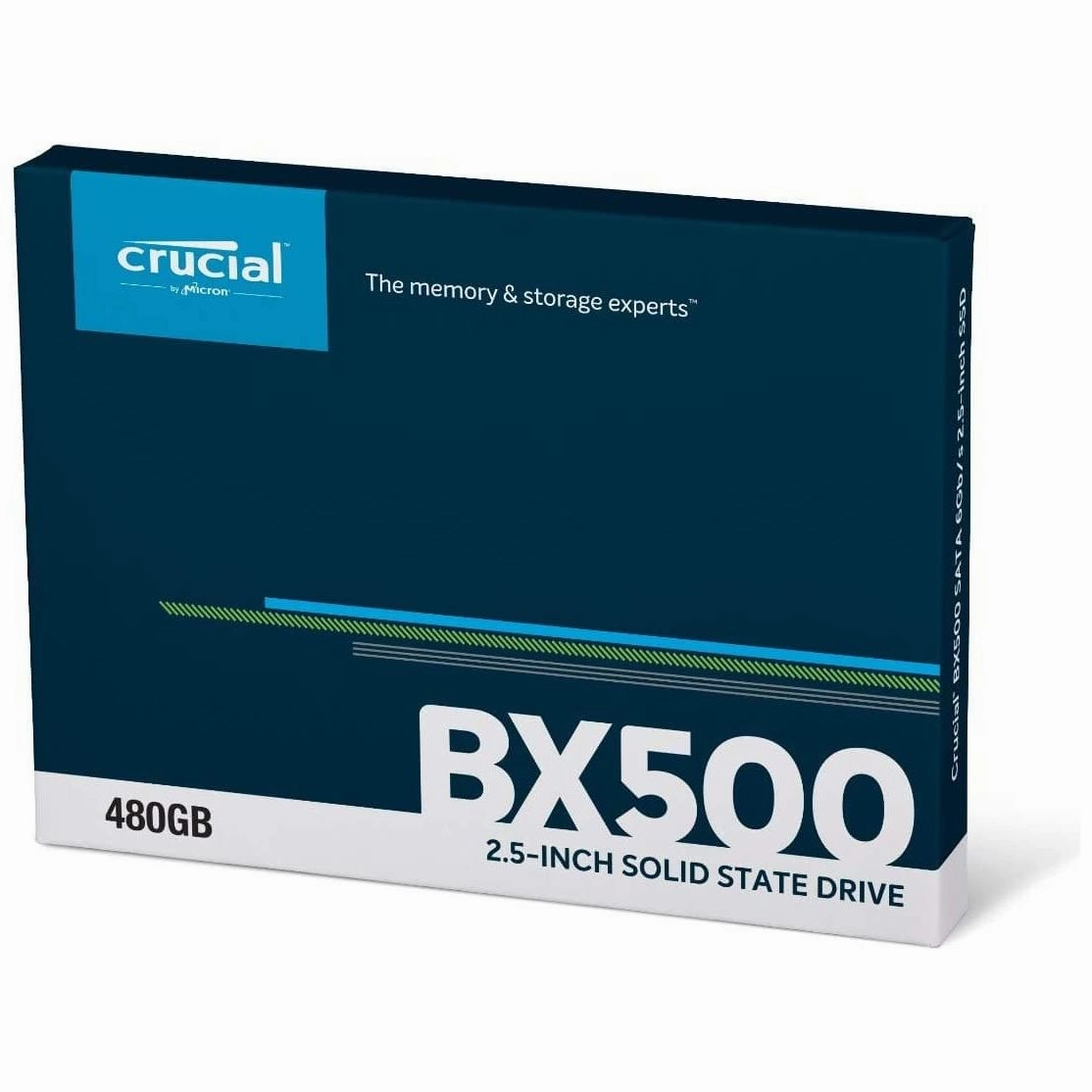Crucial BX500 SATA SSD 480GB, 2.5" Internal SSD, Up to 540MB/s, Laptop and Desktop (PC) Compatible, 3D NAND, Dynamic Write Acceleration, Solid State Drive - CT480BX500SSD1