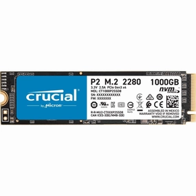Crucial P2 CT1000P2SSD8 1 TB Internal SSD, Up to 2400 MB/s (3D NAND, NVMe, PCIe, M.2), Black desktop computers, gaming desktop pc, all in one desktop deals