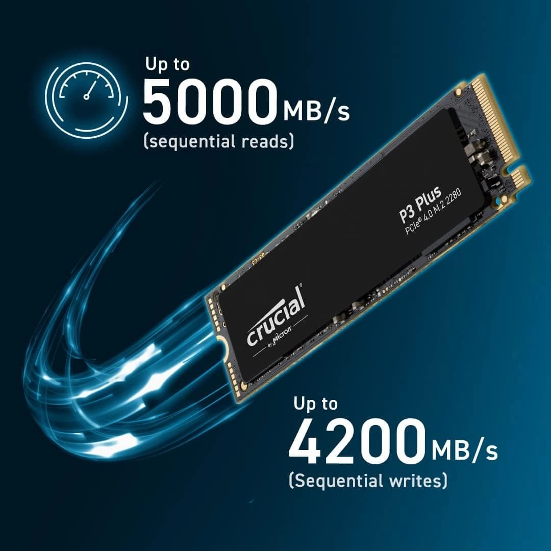Crucial P3 Plus - 1TB - M.2 PCIe Gen4 NVMe Internal SSD