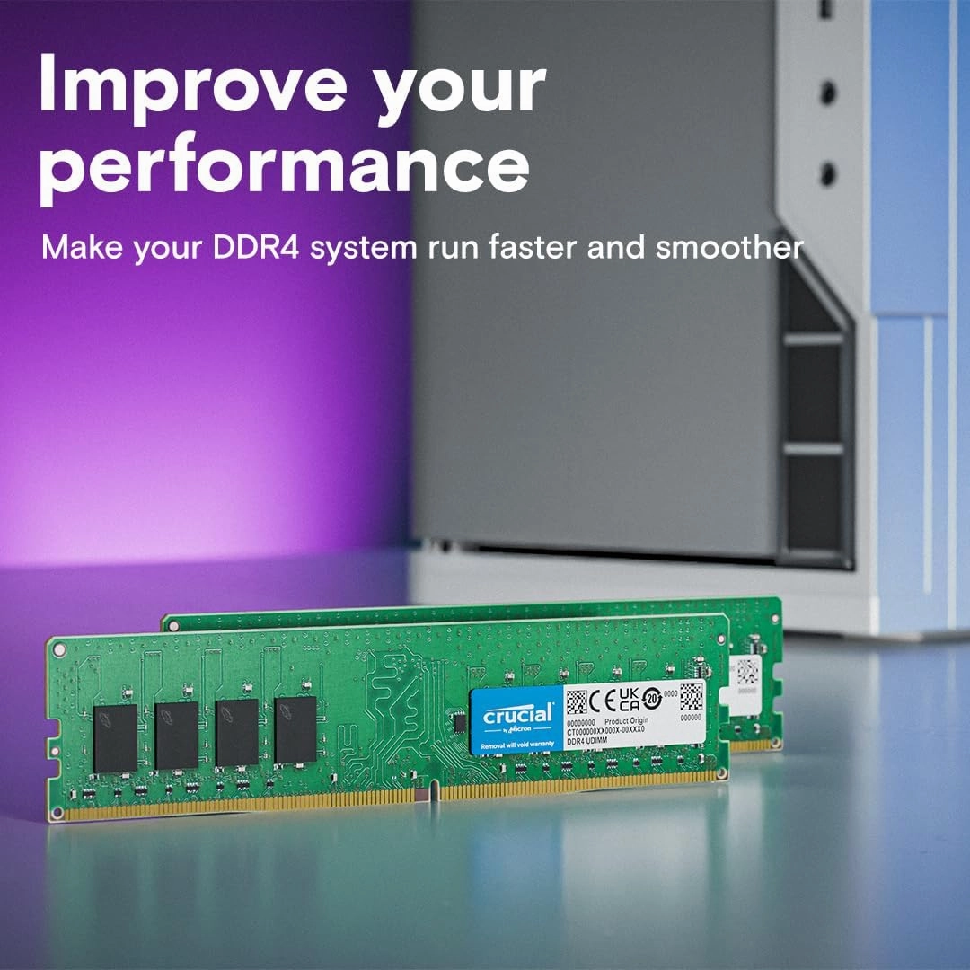 Crucial RAM 8GB DDR4 3200MHz CL22 Desktop Memory CT8G4DFRA32A