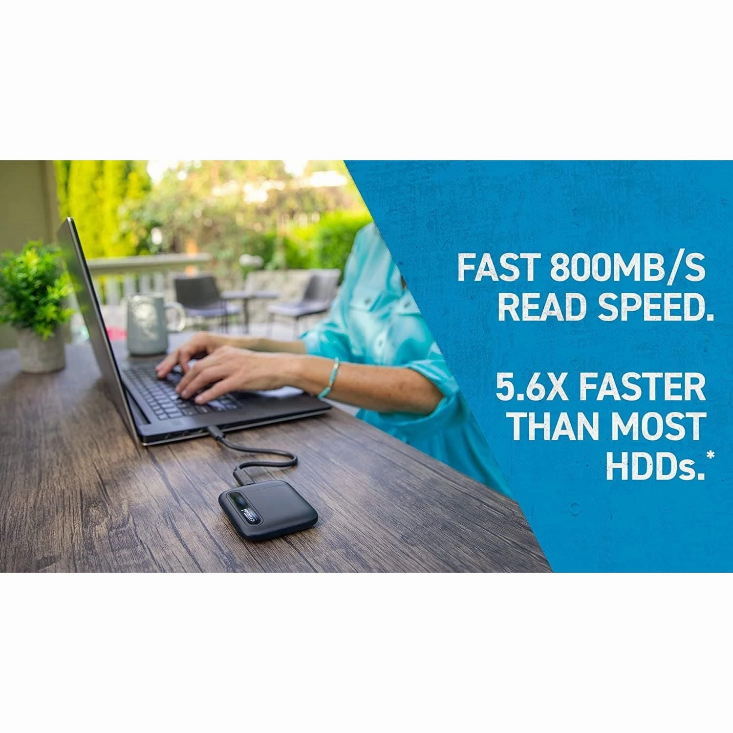 Crucial X6 1TB External Portable SSD Rugged USB-C/A - Black