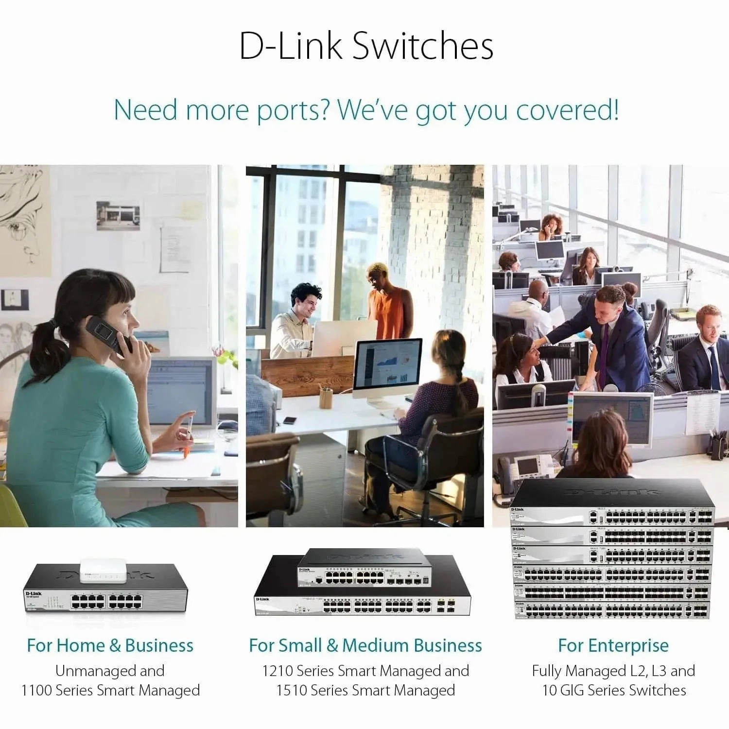 D-Link DES-1005D/B 5-Port Fast Ethernet Unmanaged Plastic Desktop Switch