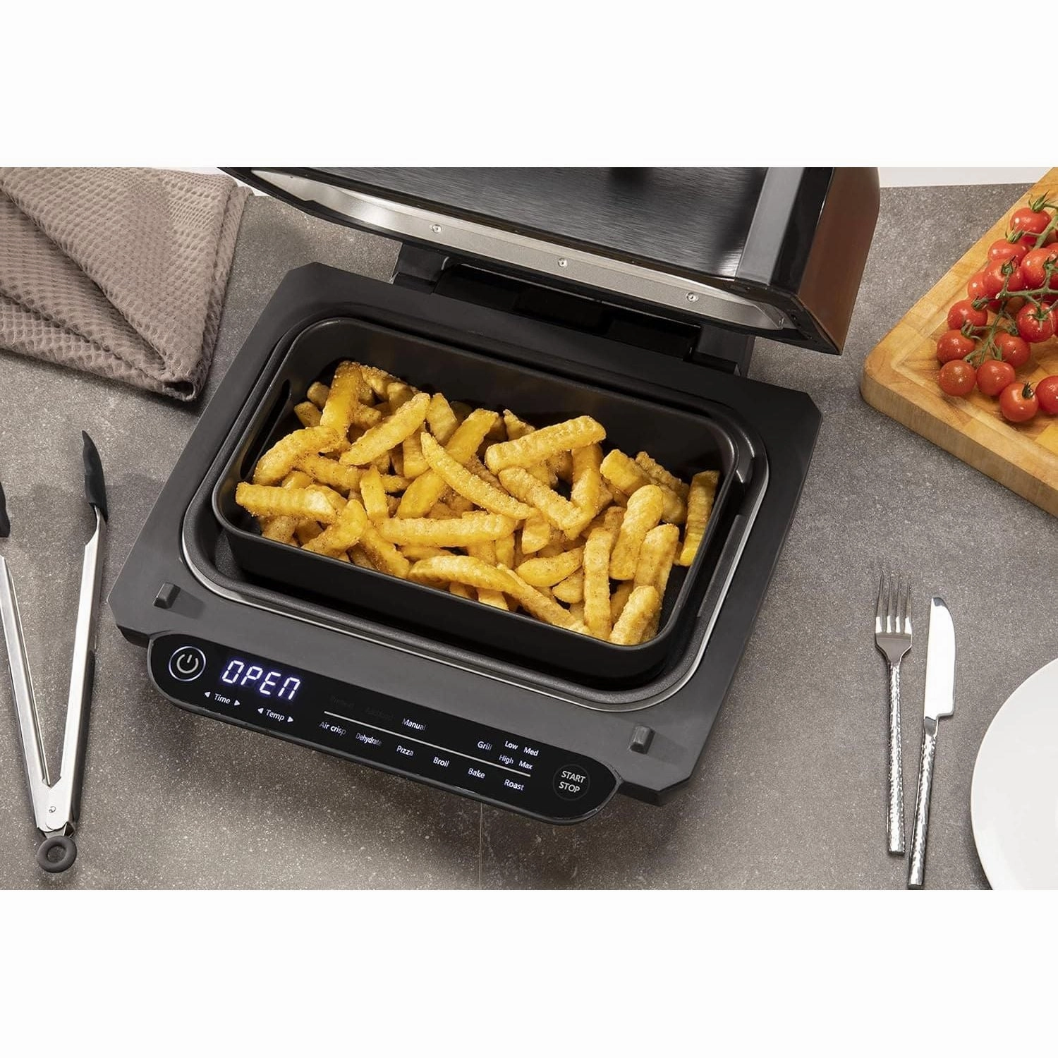 Daewoo Digital Health Grill And Air Fryer, 8-In-1 Combination, Bake, Roast, Grill And More For Healthier Cooking With Less Oil, Sleek And Modern Design With Auto Shut Off, Family Sized, 4 Litres