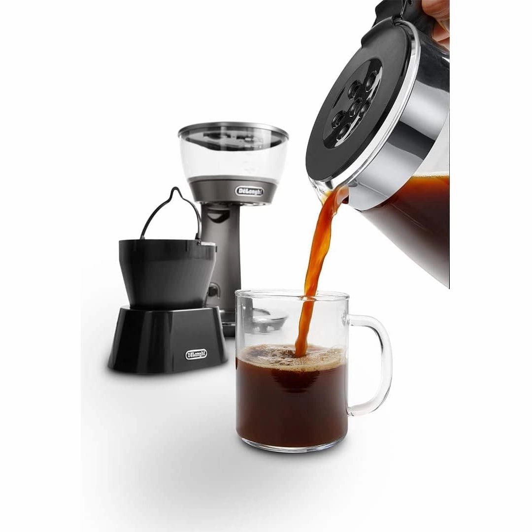 De'Longhi ICM 17210 Filter Coffee Maker, 1800W, Clear