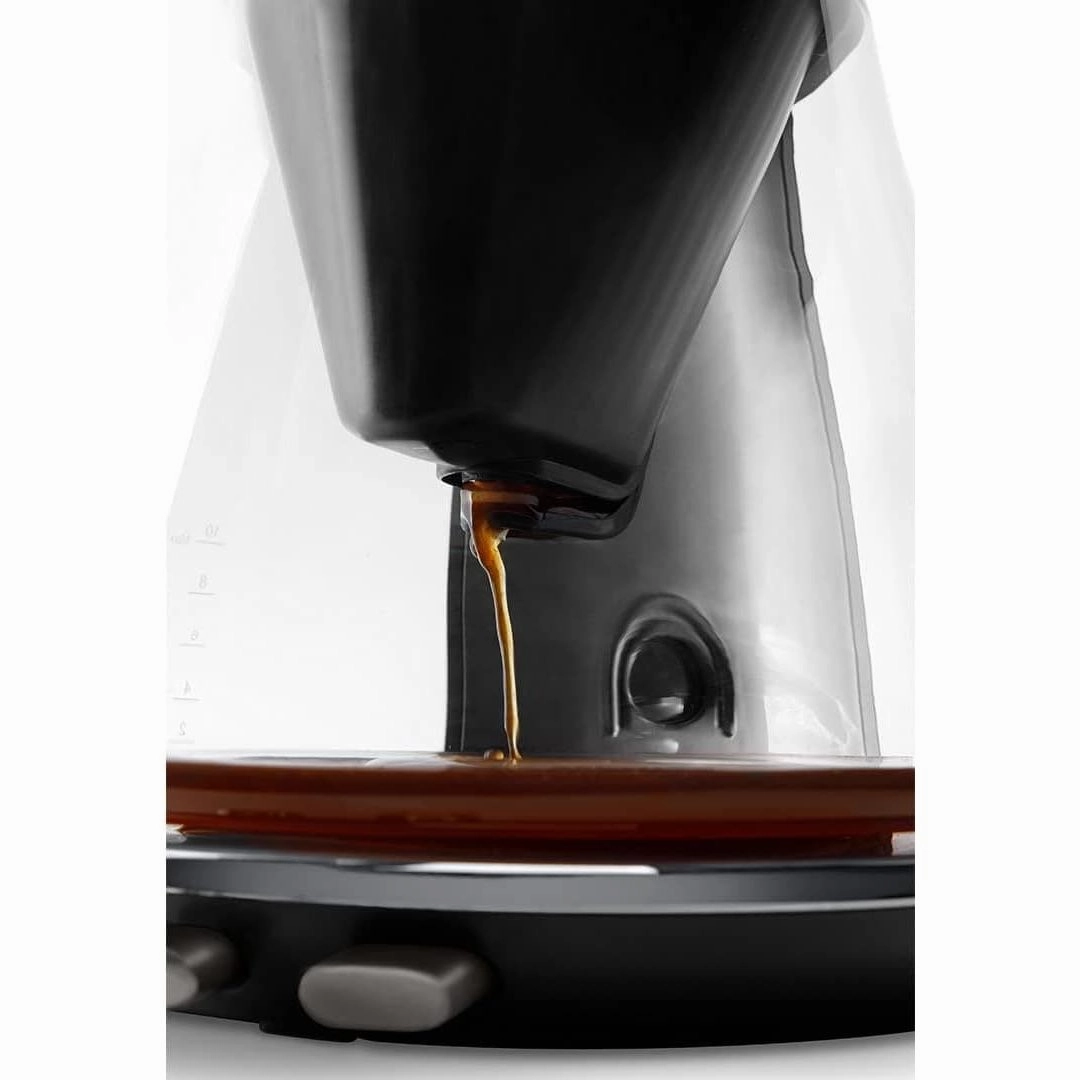 De'Longhi ICM 17210 Filter Coffee Maker, 1800W, Clear