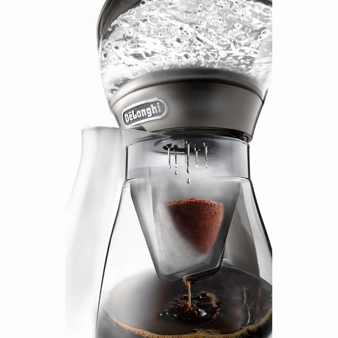 De'Longhi ICM 17210 Filter Coffee Maker, 1800W, Clear