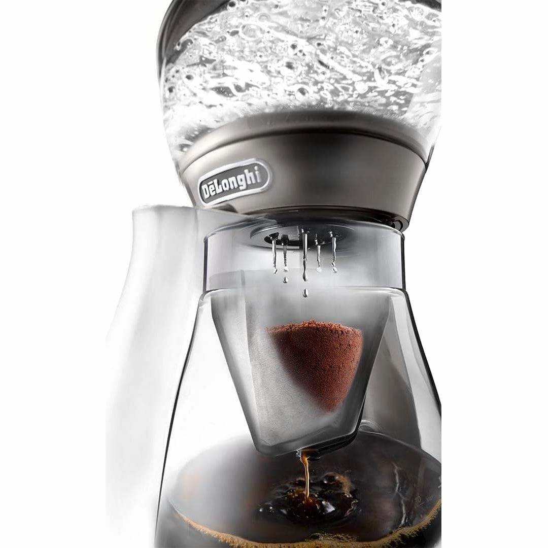 De'Longhi ICM 17210 Filter Coffee Maker, 1800W, Clear