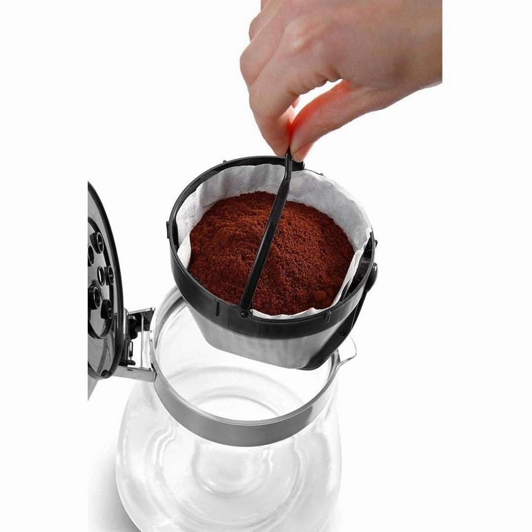 De'Longhi ICM 17210 Filter Coffee Maker, 1800W, Clear