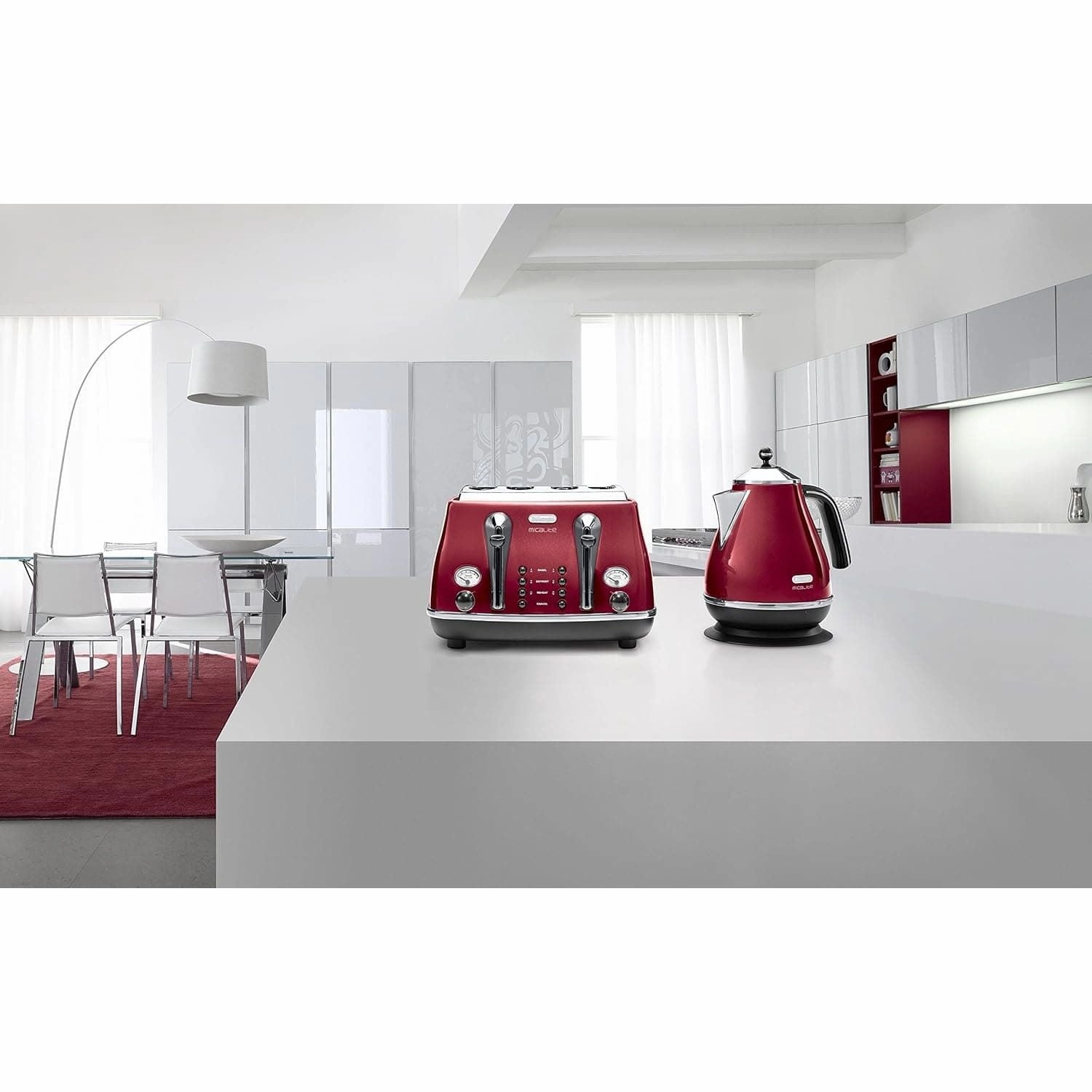 De'Longhi Icona Micalite KBOM3001R Kettle - Red