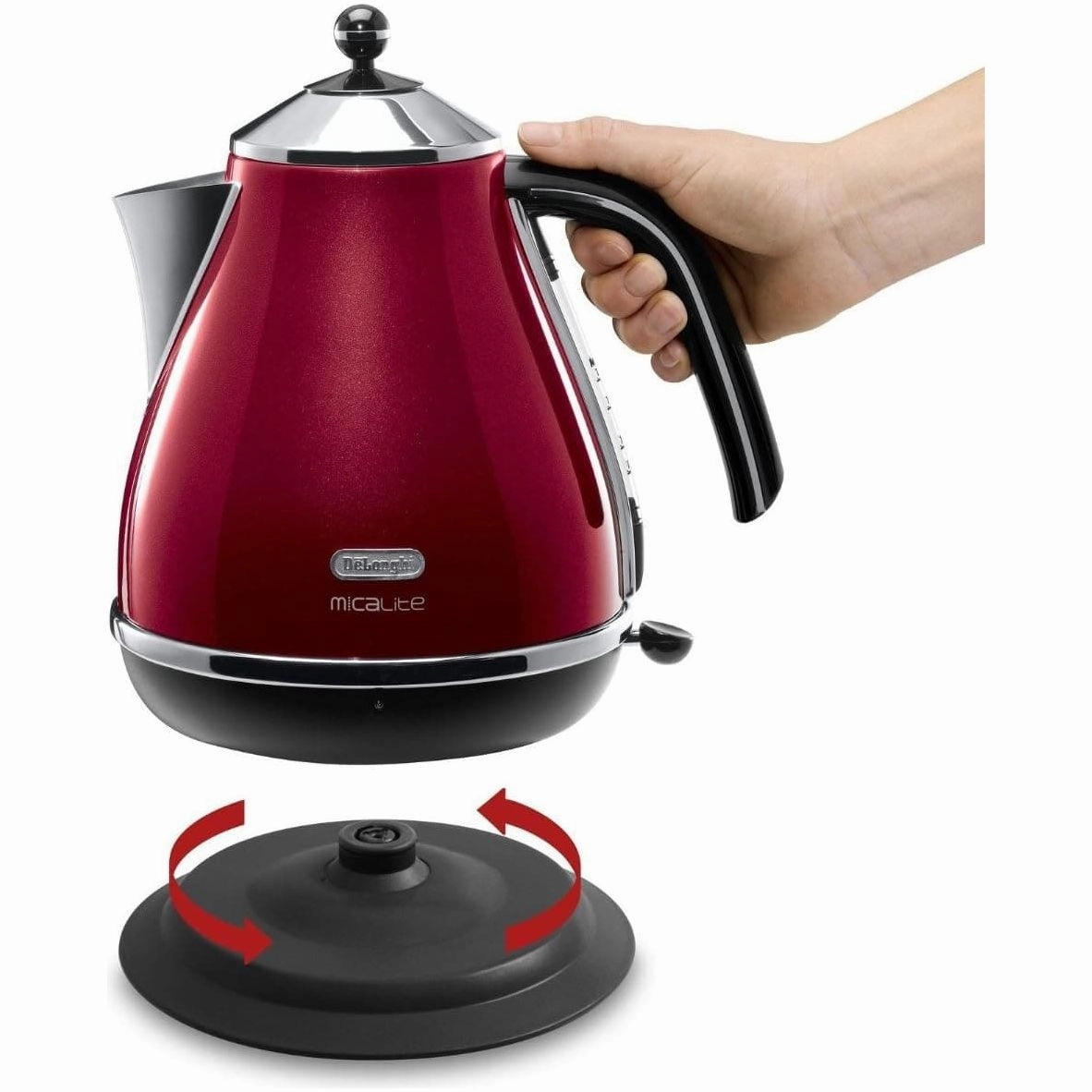 De'Longhi Icona Micalite KBOM3001R Kettle - Red