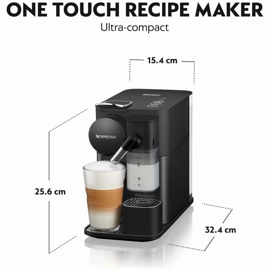 De'Longhi Lattissima One Evo Automatic Coffee Maker, Single-Serve Capsule Coffee Machine - 1450W, Black