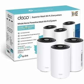 Deco PX50 AX3000   G1500 Whole Home Powerline Mesh Wi-Fi 6 System, Dual-Band, Gigabit Ports, AI-Driven Mesh, cover up to 6,500 ft2, Connect up to 150 devices,1.0 GHz CPU, HomeShield, Pack of 3 computing devices, pc accessories, cheap computer online