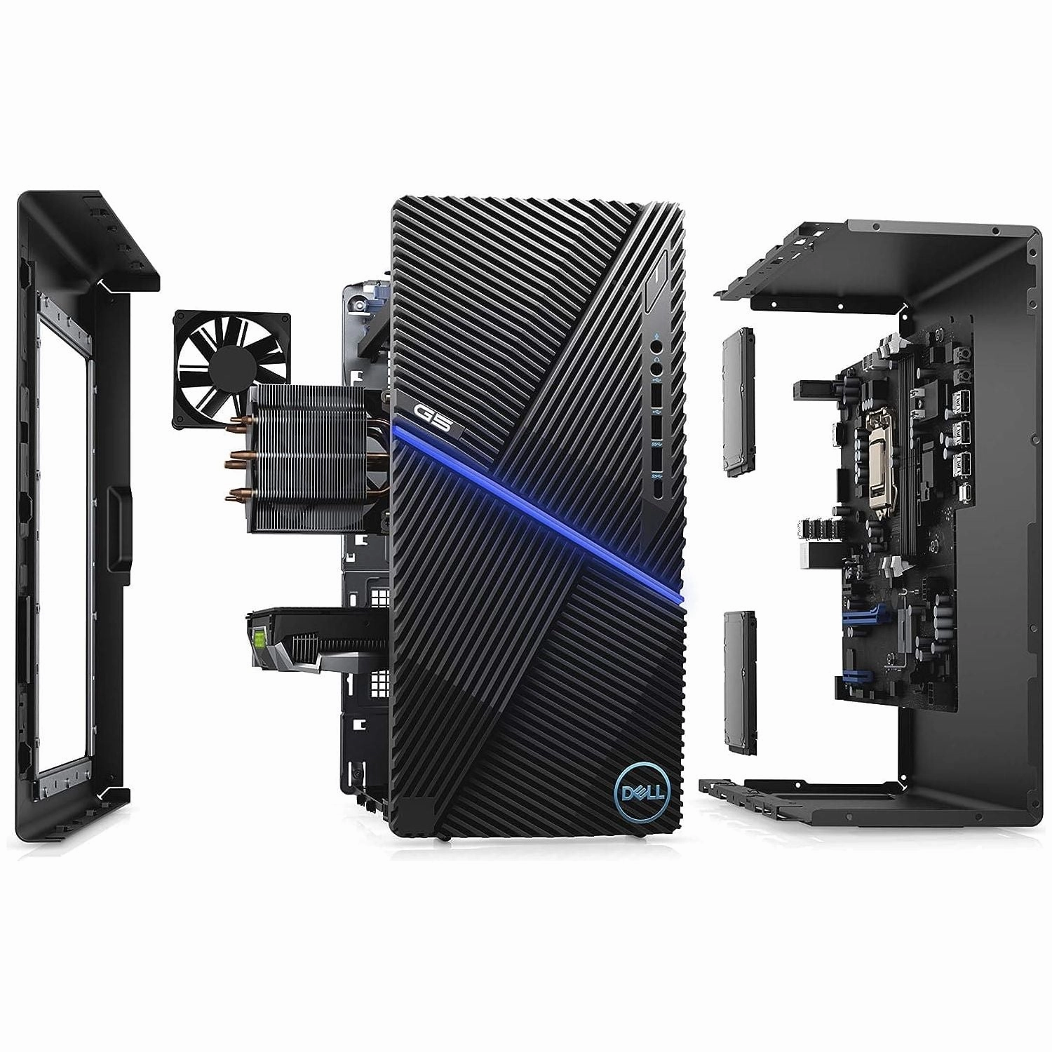 DELL G5 Tower 5090,Intel Core i5-9400,8GB DDR4,256 SSD,1TB HDD, Nvidia GeForce GTX 1660 - Black