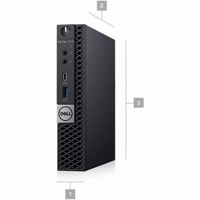 Dell OptiPlex 7070 Desktop Computer - Intel Core i7-9700T - 16GB RAM - 256GB SSD - Micro PC