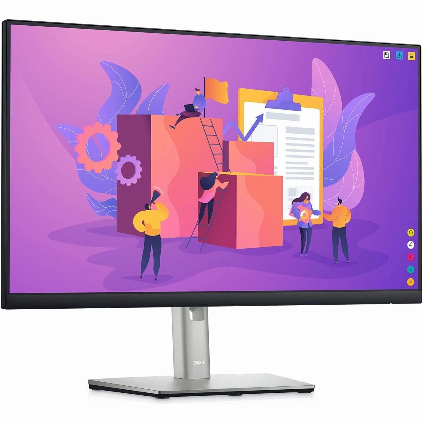 Dell P2422H 24" Full HD Monitor, 60Hz, IPS, 99% sRGB, HDMI/DP/VGA, 5x USB, Black
