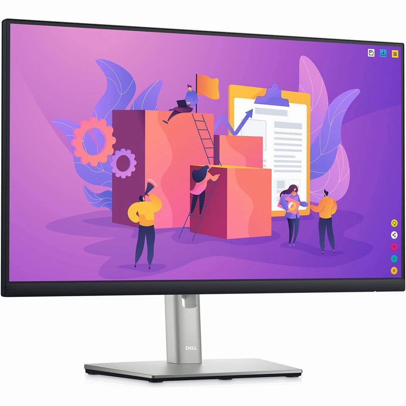 Dell P2422H 24" Full HD Monitor, 60Hz, IPS, 99% sRGB, HDMI/DP/VGA, 5x USB, Black
