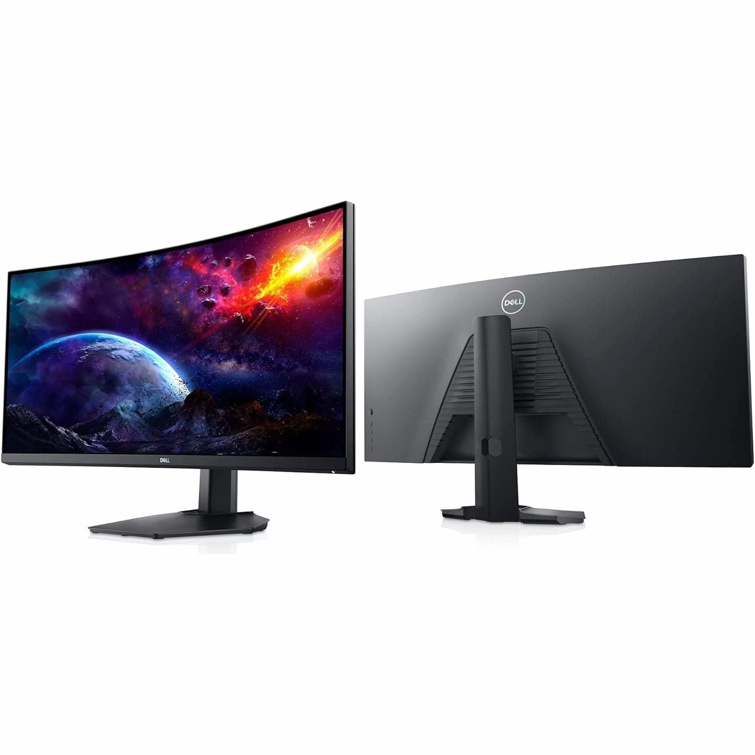 Dell S3422DWG 34" Curved Gaming Monitor - WQHD 3440x1440, 144Hz, 1ms, AMD FreeSync Premium Pro, HDR 400, DisplayPort, 2x HDMI, 5x USB