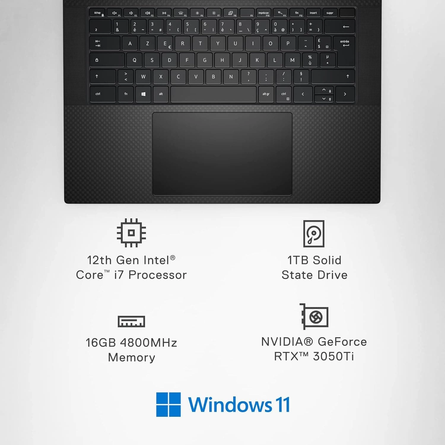 Dell XPS 15 9520, Intel i7-12700H, 16GB Ram,1TB SSD, NVIDIA GeForce RTX 3050 Ti 4GB, 15.6" FHD , Windows 11 - Silver